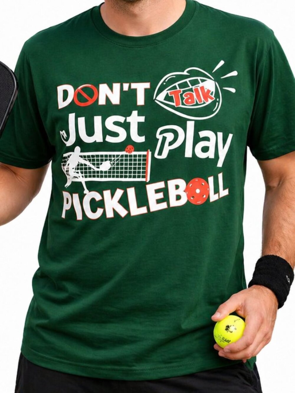 Unisex Small green cotton top. Fun Pickleball shirt. Pickle ball. Outdoor